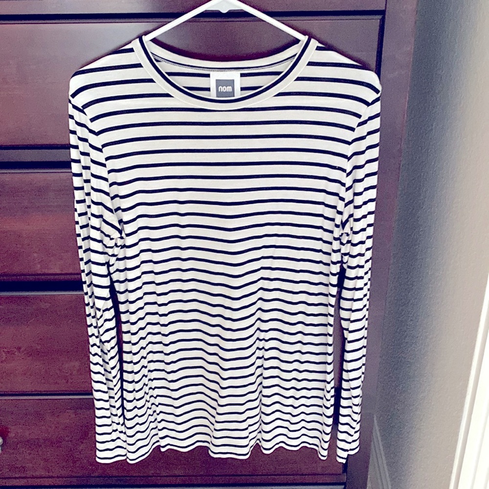 Nom Maternity Shirt - black stripes